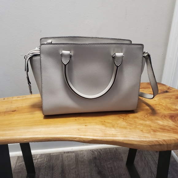 SELMA MEDIUM SAFFIANO LEATHER SATCHEL - Picture 2 of 5